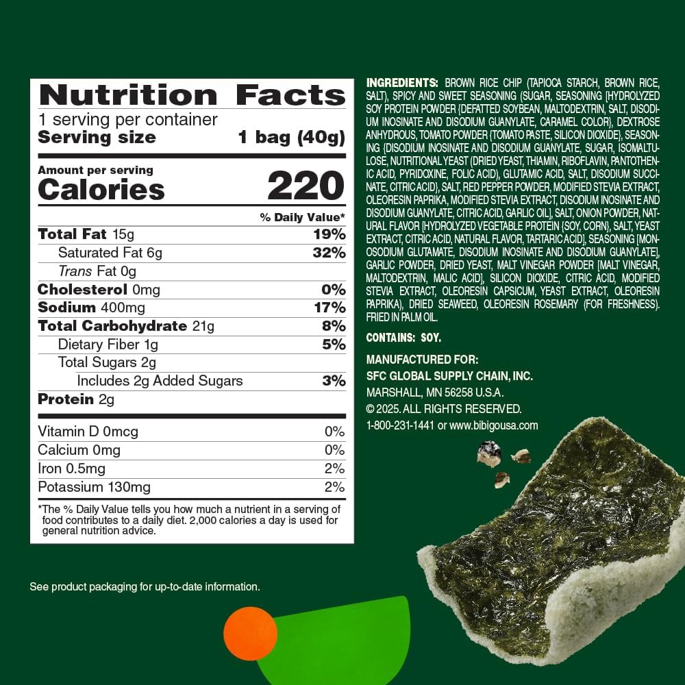 Bibigo seaweed chips in hand highlight portable snack option.
