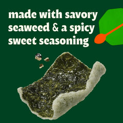 Bibigo Spicy & Sweet Seaweed Chips on the go bag ready to eat.