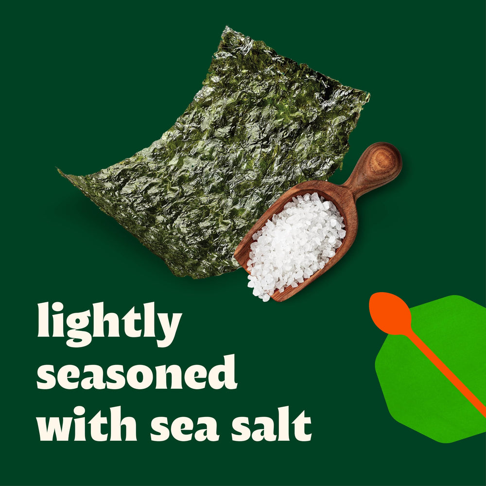 Bibigo Seaweed Snack plate serving idea with dipping accompaniment.