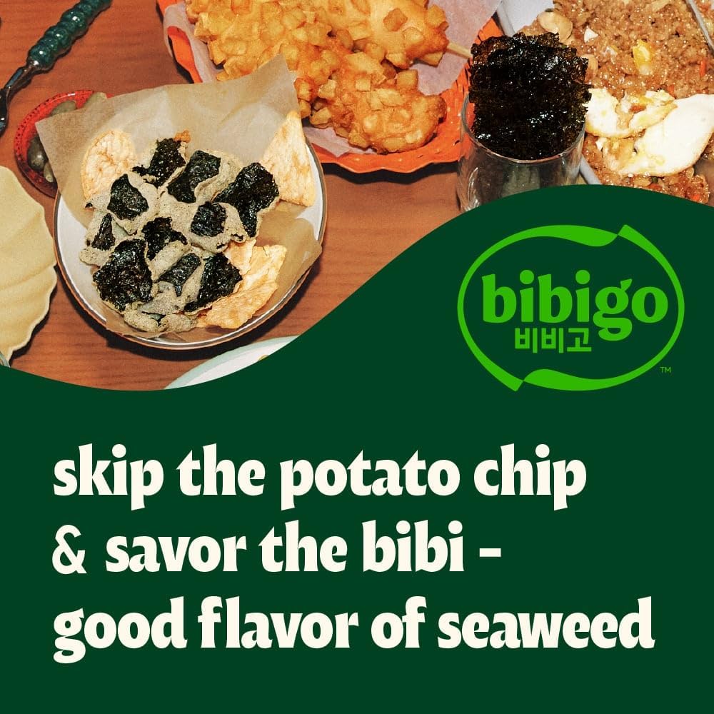 Bibigo seaweed chips served as a quick lunch pairing idea.