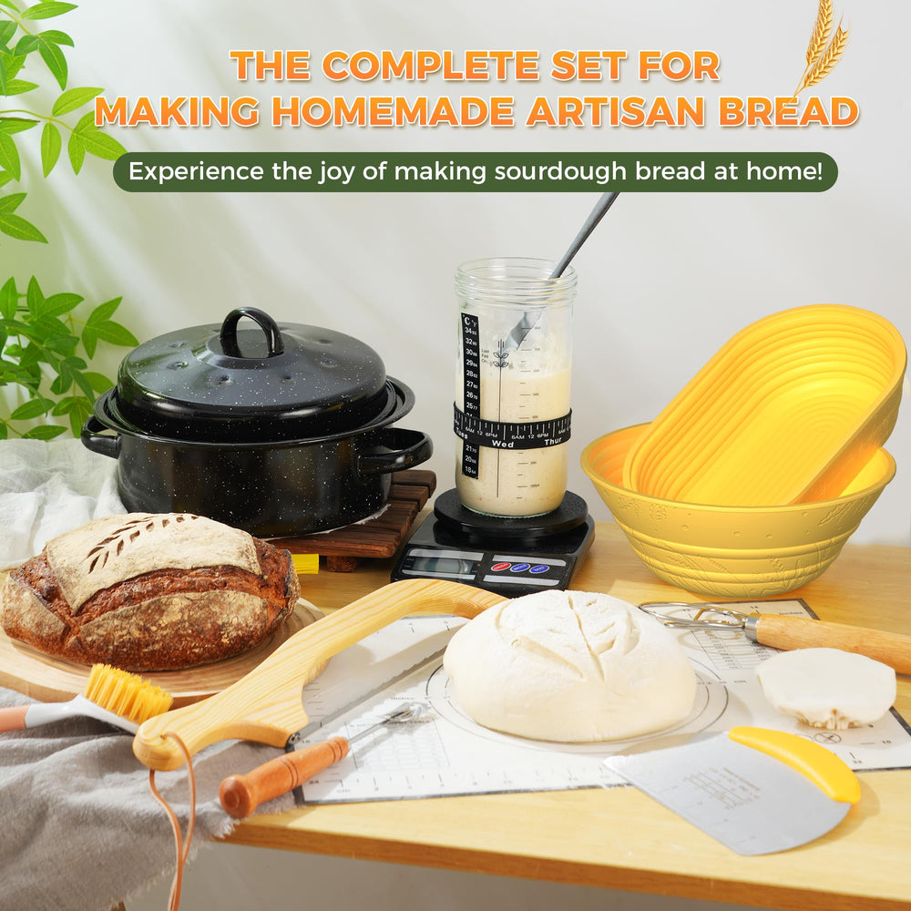 BICRET bread knife and kneading mat for clean slicing and hygienic handling