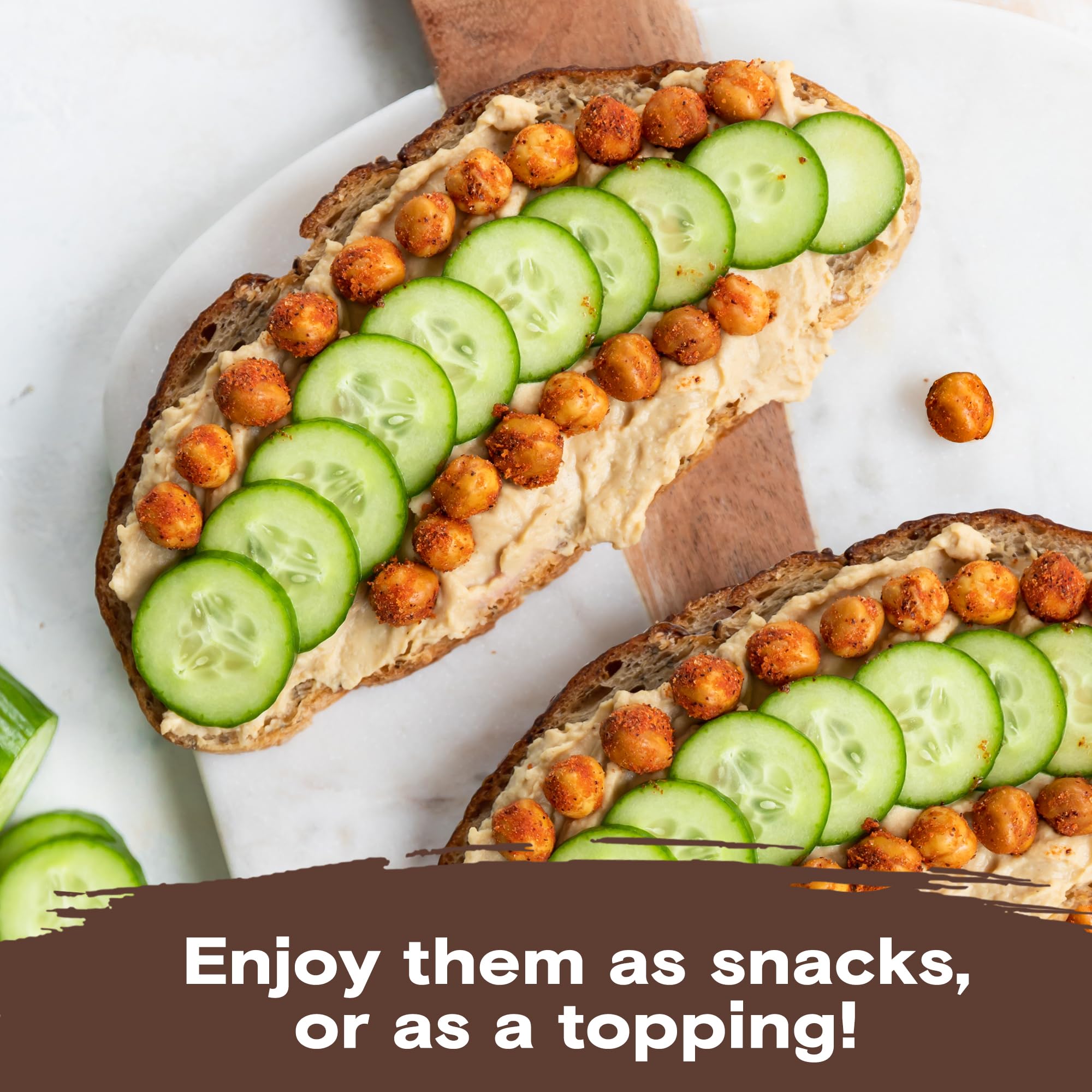 BIENA Chickpea Snacks BBQ bag open inviting a smoky, tasty bite.