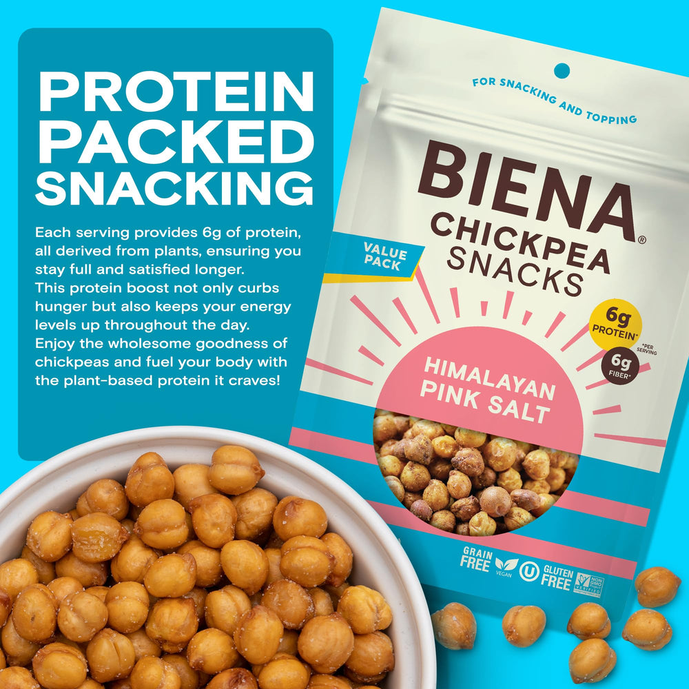 BIENA Chickpea Snacks gluten-free and non-GMO with clean ingredients