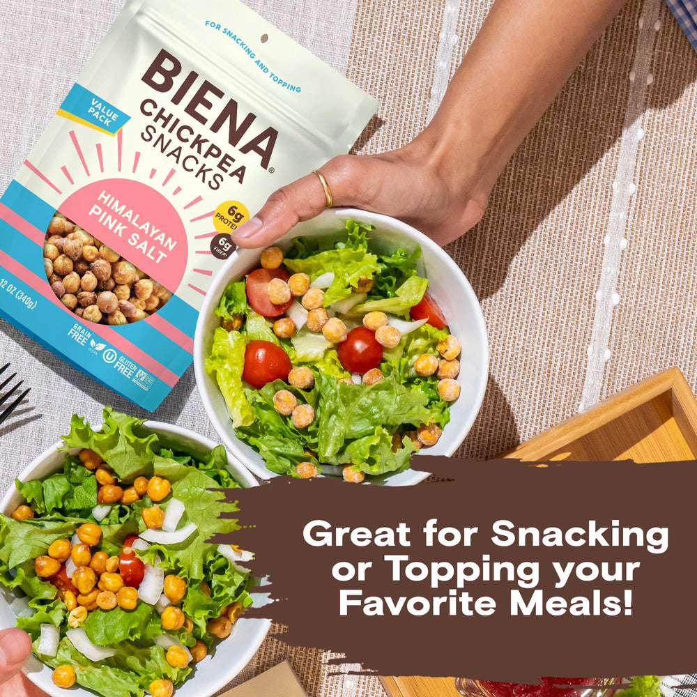 BIENA Chickpea Snacks made in the USA with real whole-food ingredients