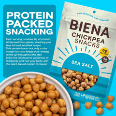 BIENA Chickpea Snacks Sea Salt on salad adds protein and crunch