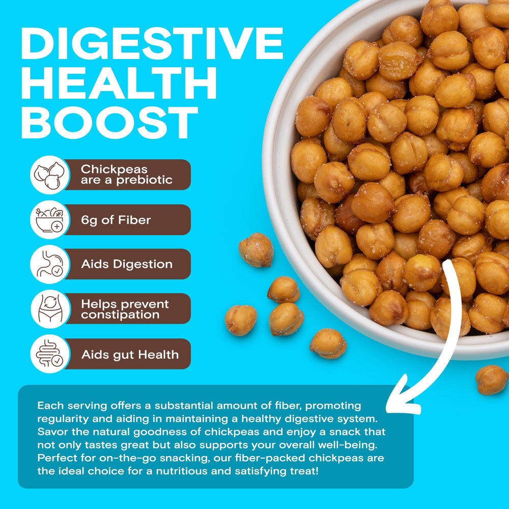 BIENA Sea Salt Chickpeas in a resealable pack stay fresh