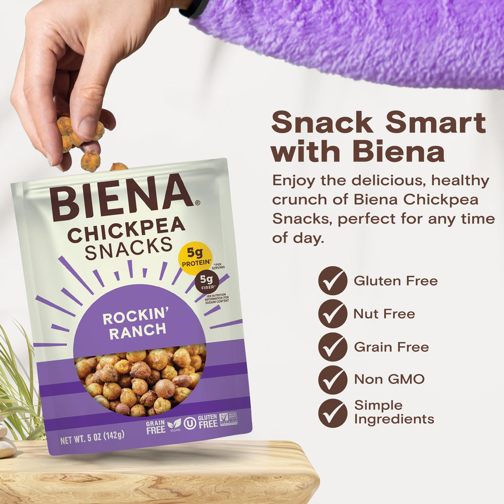 BIENA Chickpeas topping on salad adds texture and nutrition for a meal upgrade.