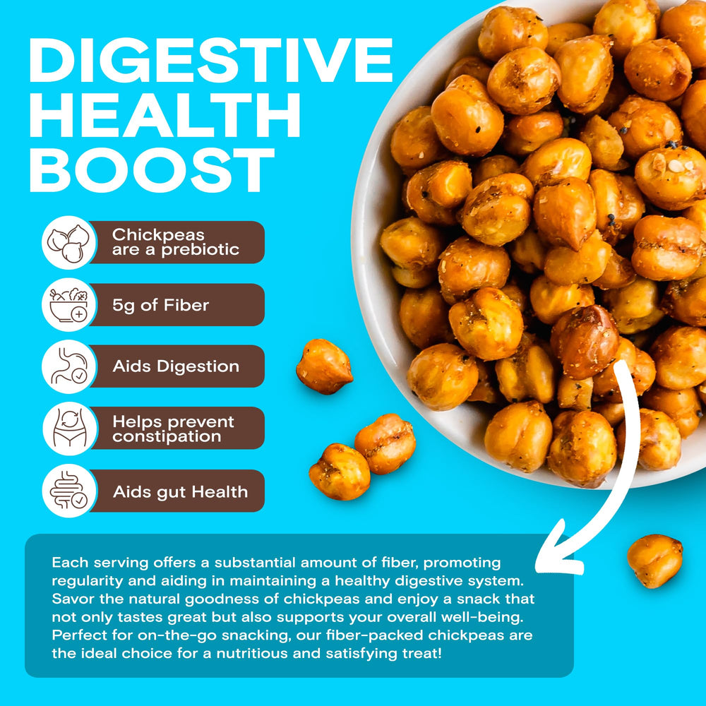BIENA High-fiber chickpeas complement meals and snacks.