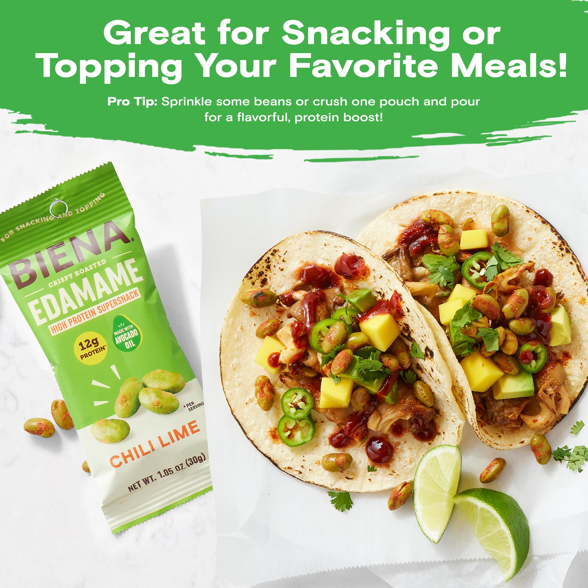 Biena Snack for kids and adults on-the-go, fits busy schedules