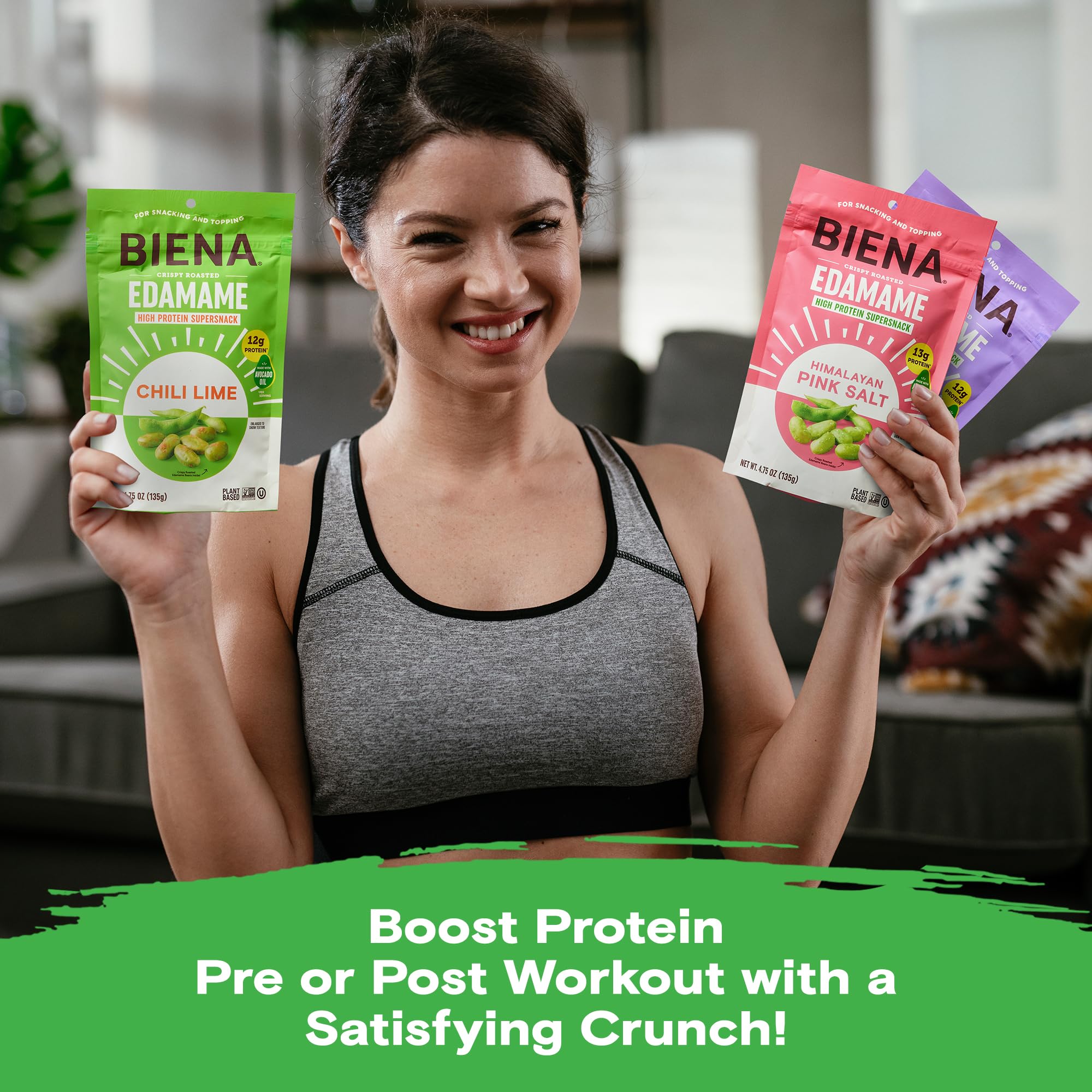 BIENA resealable pouch for grab-and-go snacking