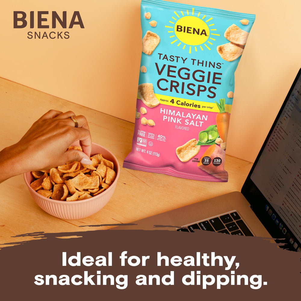 BIENA Tasty Thins Sea Salt flavor pairs with lunches and picnics.