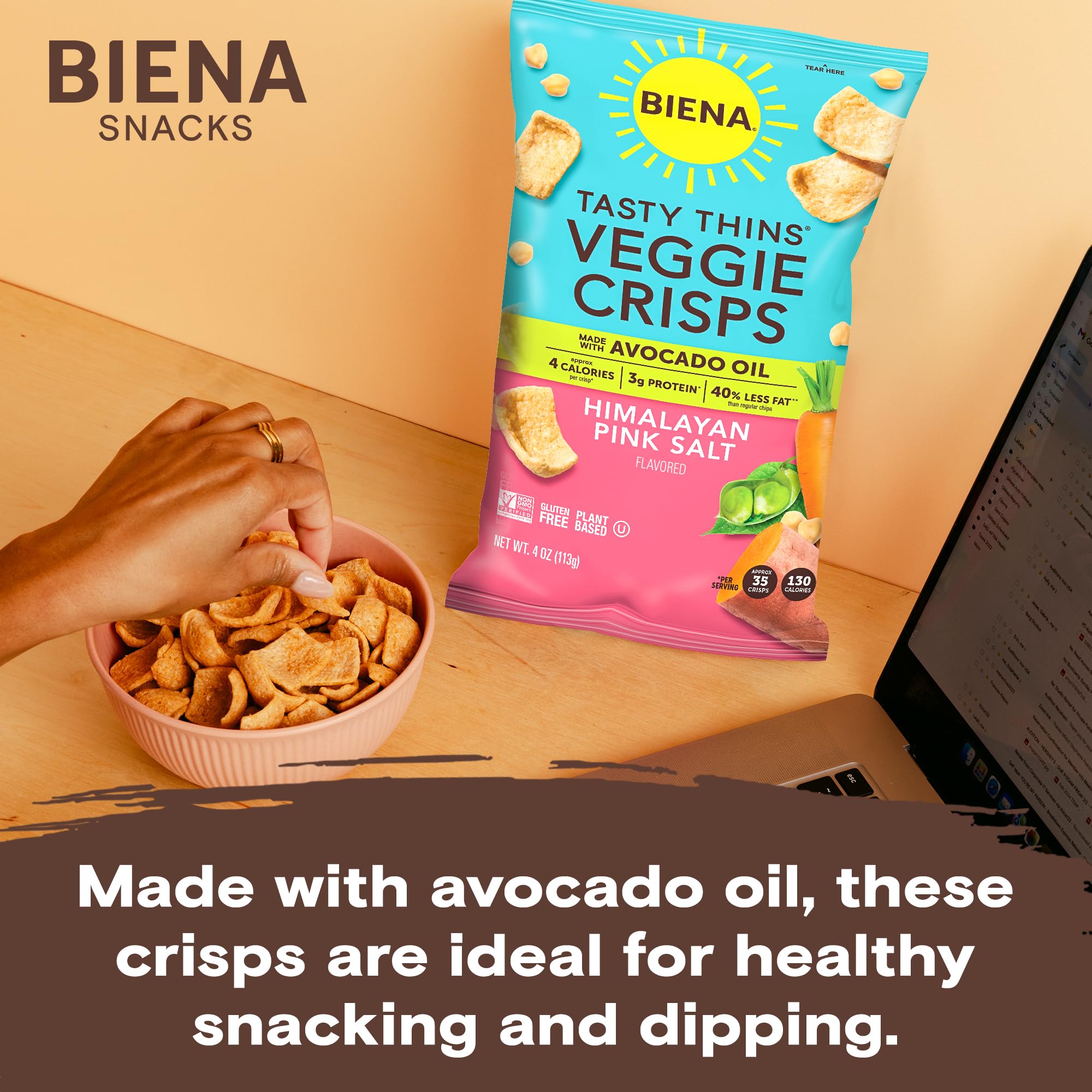 BIENA Tasty Thins proudly made in the USA