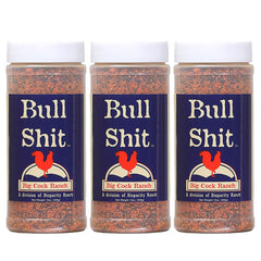 Big Cock Ranch Bull Shit steak seasoning pack-3 enhances beef flavor for home grilling