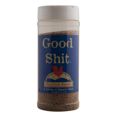 Big Cock Ranch Good Shit Seasoning jar front highlighting bold flavor for grilling
