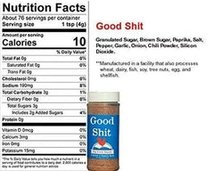 Big Cock Ranch Good Shit Seasoning label close-up highlights gourmet spice blend