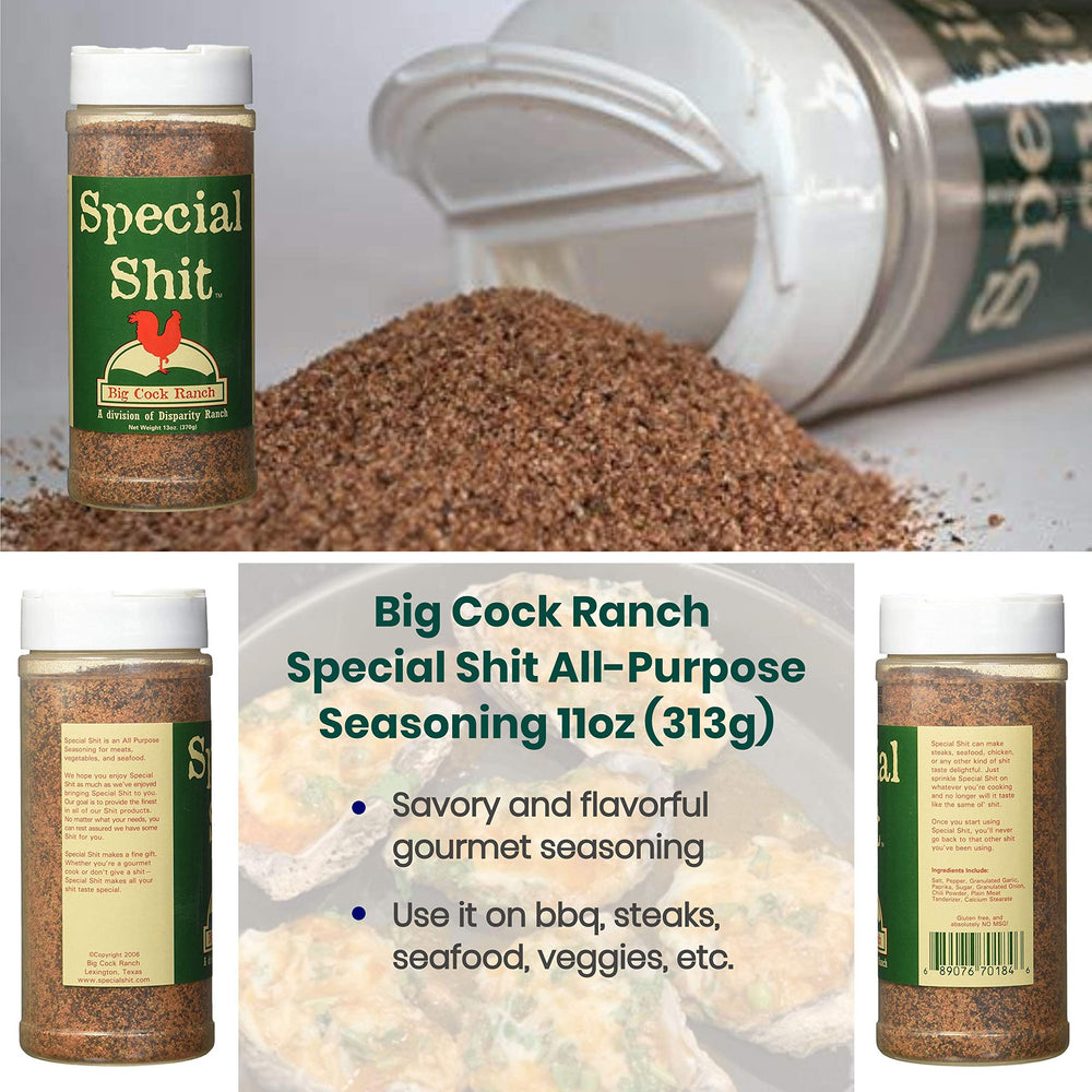 Big Cock Ranch seasoning set on kitchen counter ready for quick meals.
