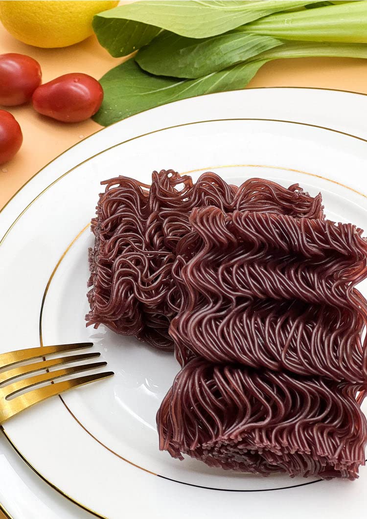 Big Green Organic Food ramen ingredients featuring purple yam and buckwheat.