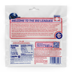 Big League Chew Curveball Gum open package shows shredded texture for quick tearing.