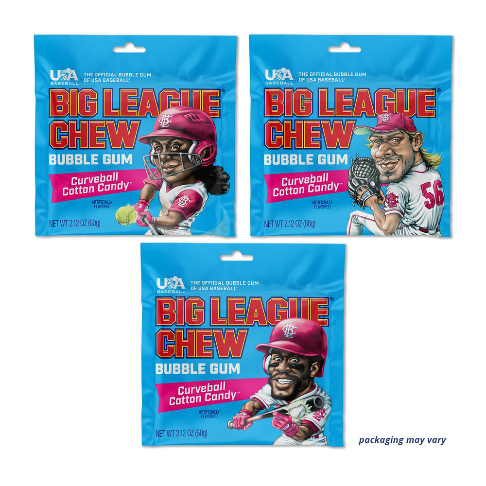 Big League Chew Curveball Cotton Candy Gum offers a flavorful pick-me-up during practice.