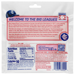 Big League Chew grape flavor packet highlighted for vibrant game-day snacking.
