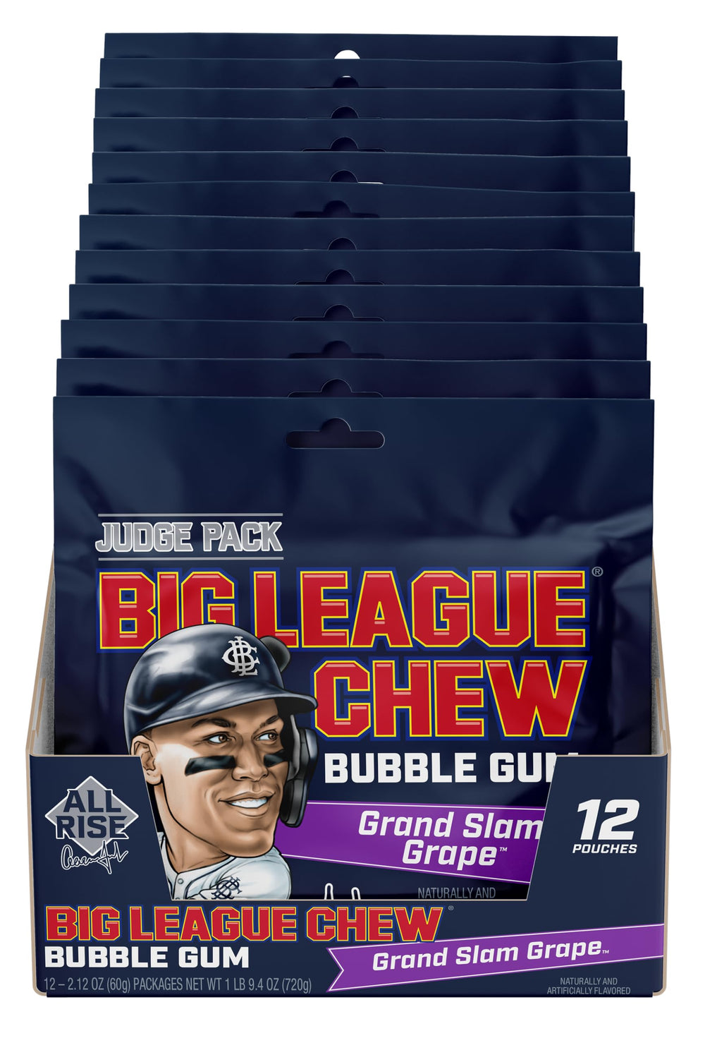 Big League Chew Judge Pack in dugout suggests postgame motivation.