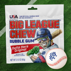 Big League Chew Outta Here Original Bubble Gum pack 3 showcasing iconic shredded texture