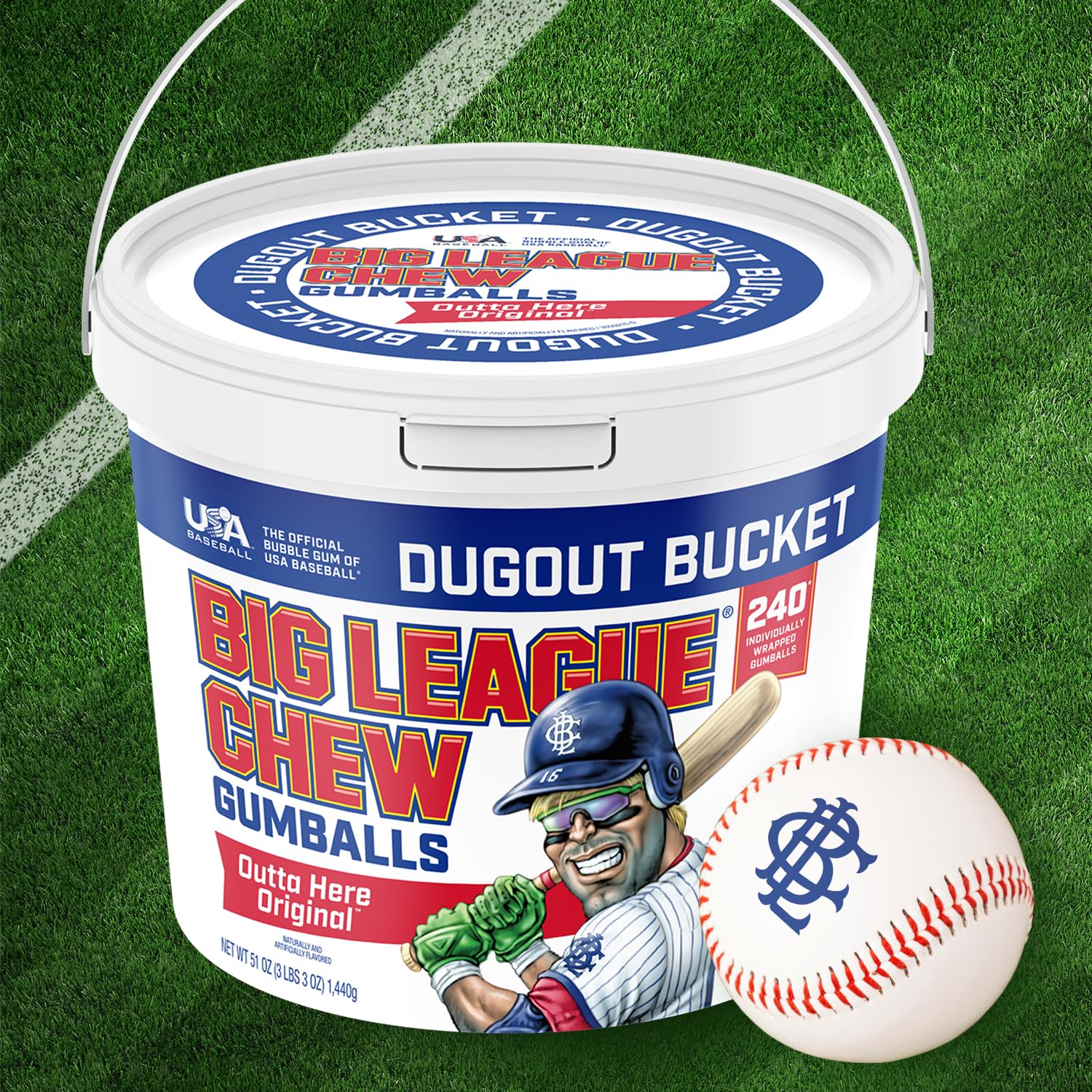 Bucket displayed at a party setup showing a large quantity for events.