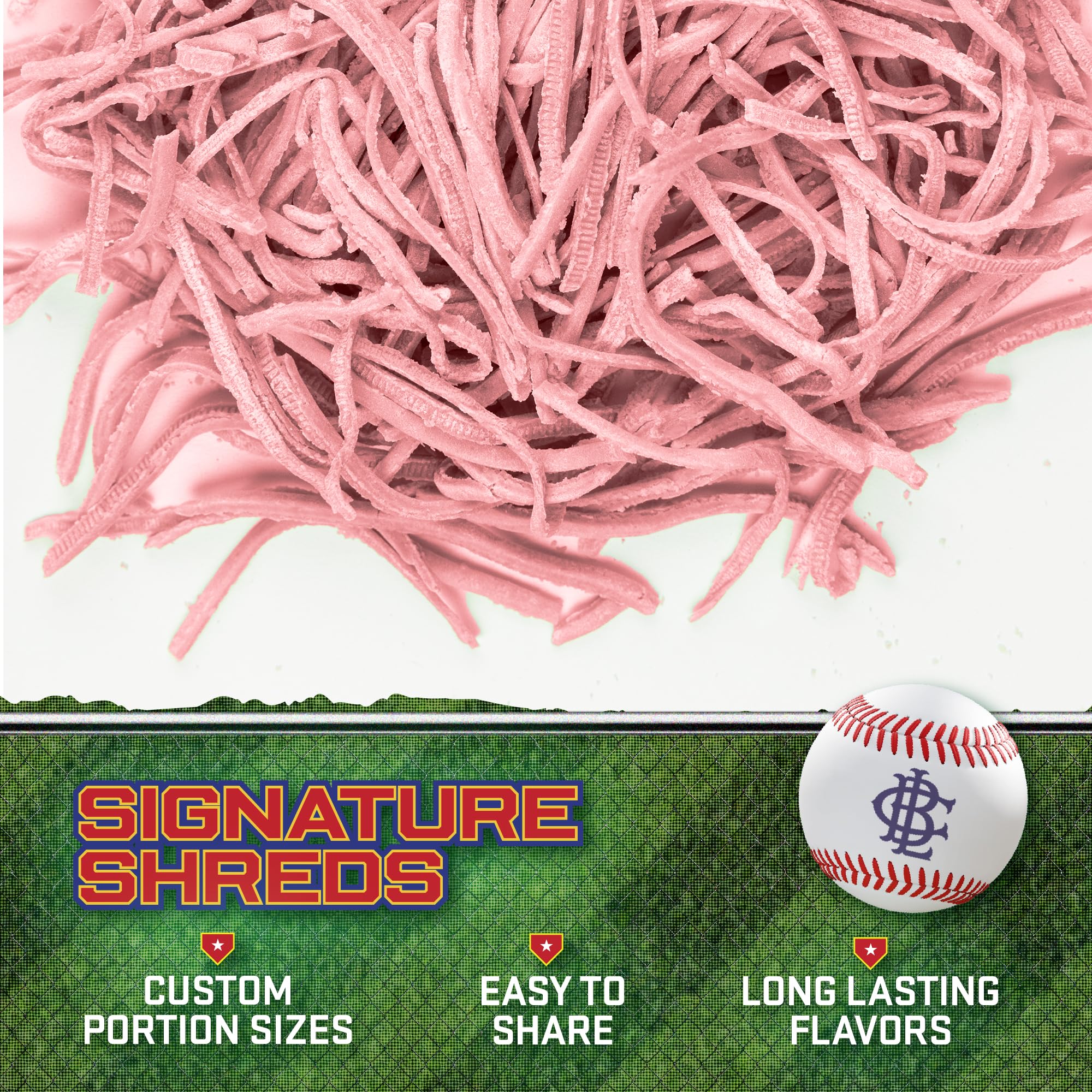 Big League Chew Pink Lemonade bubble gum boosts team morale on field.