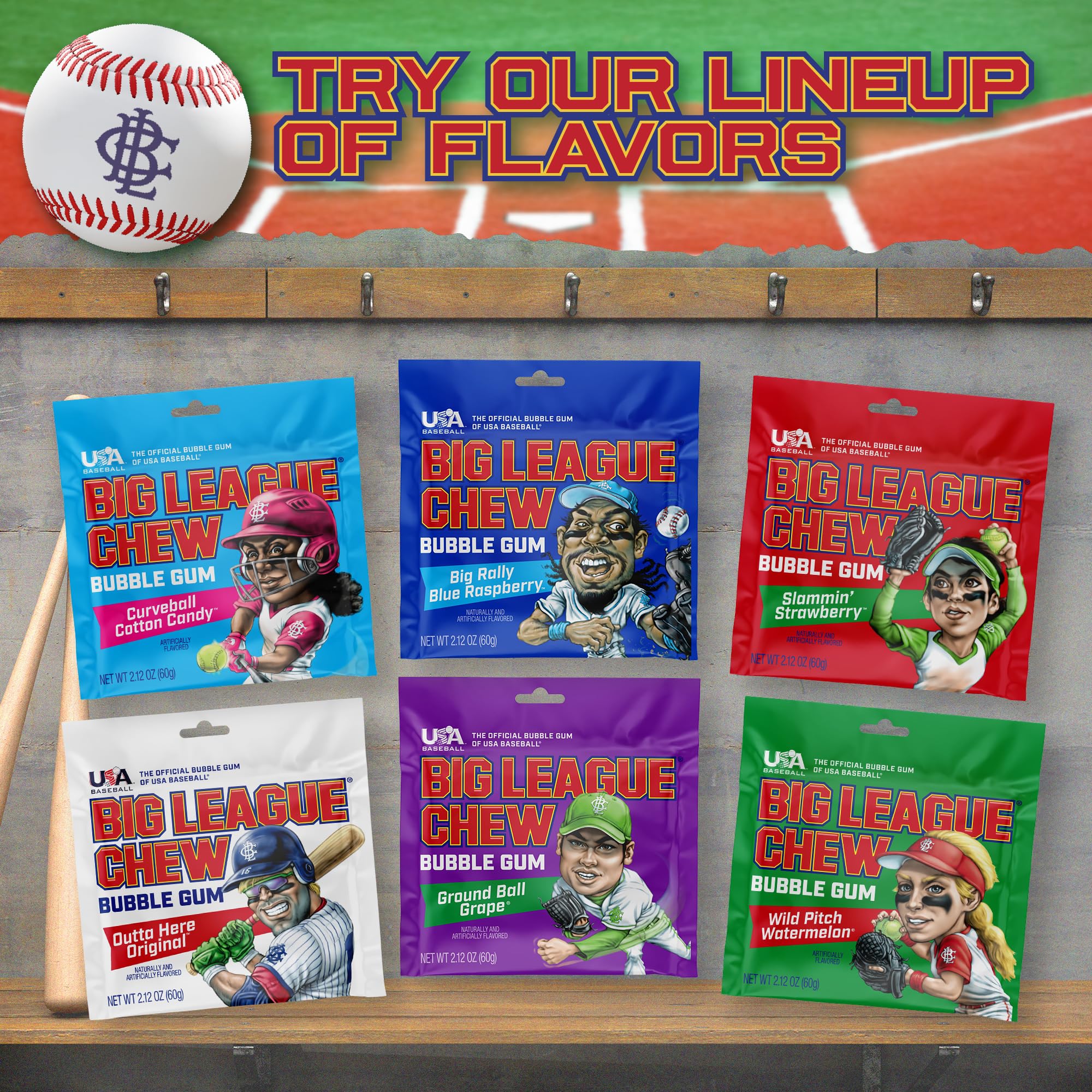 Gift-ready Sour Apple pack from Big League Chew for teammates.