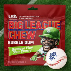 Big League Chew Sour Cherry 12-pack packaging, ideal for teams and concessions.