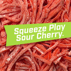 Big League Chew Sour Cherry chewing action during games.