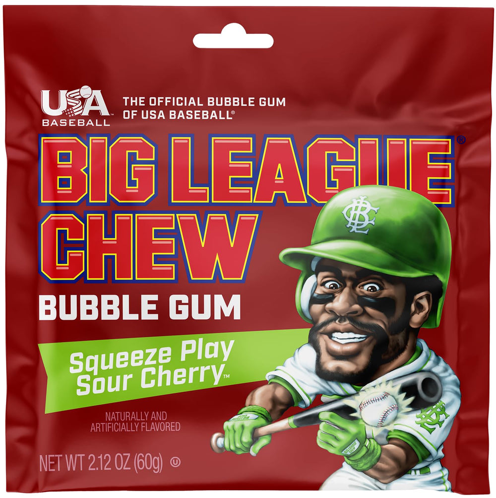 Big League Chew Sour Cherry on concession display boosts fan engagement.