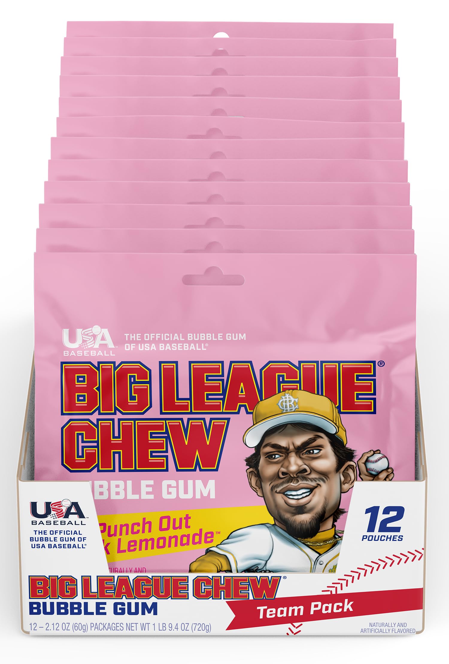 Big League Chew stay-fresh pouch demonstrates flavor preservation for later bites.