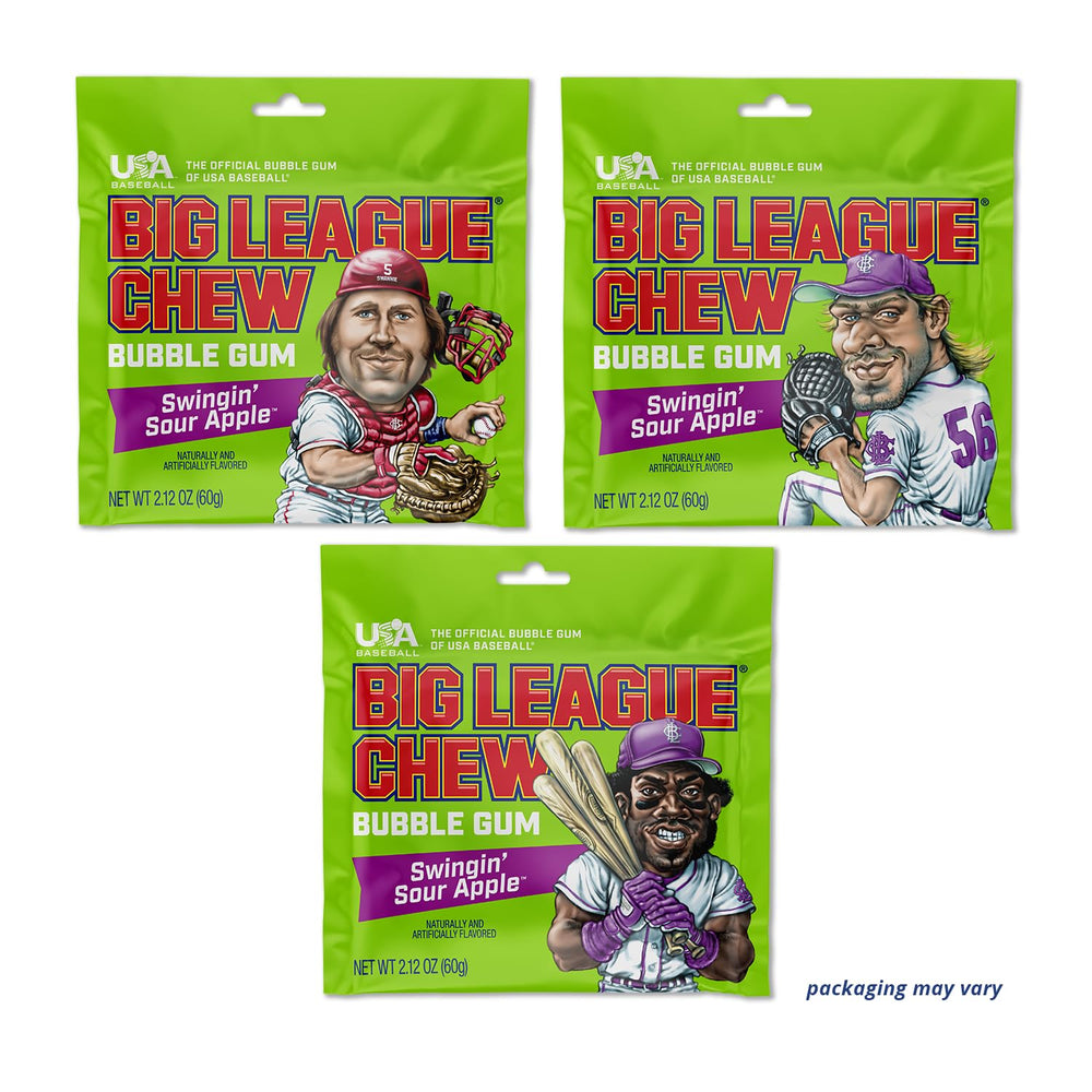 Party table with Big League Chew Swingin' Sour Apple as a fun treat