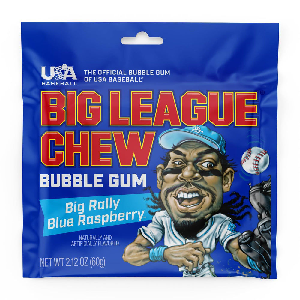 Big League Chew team dugout snack during game.