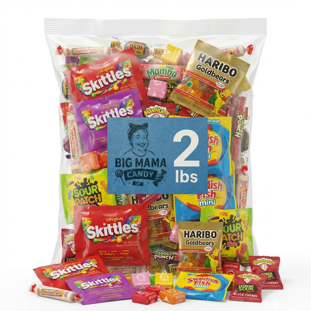 Big Mama Candy Variety Pack 2lb with gummies and chews for gatherings.
