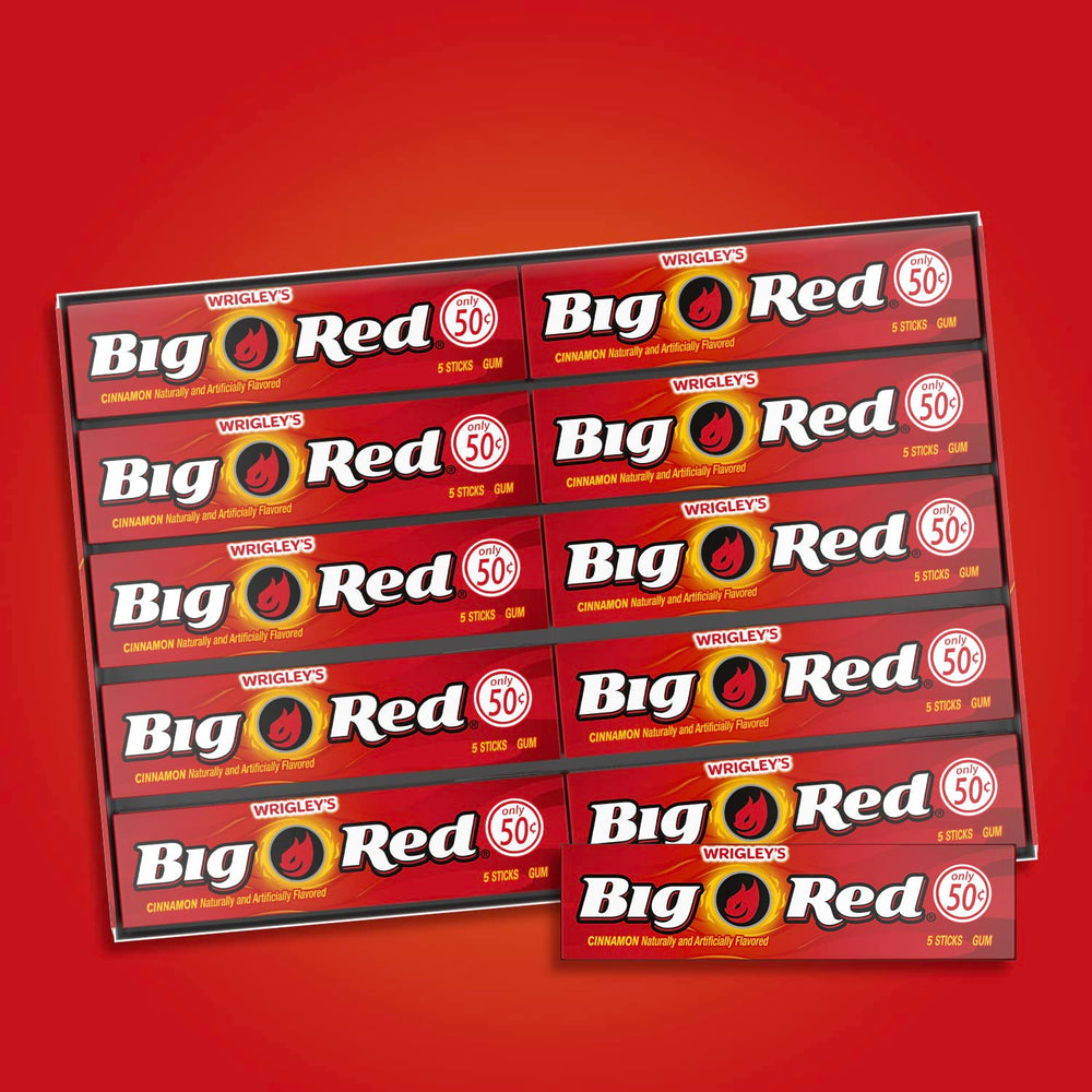 BIG RED bold cinnamon flavor in a classic gum pack