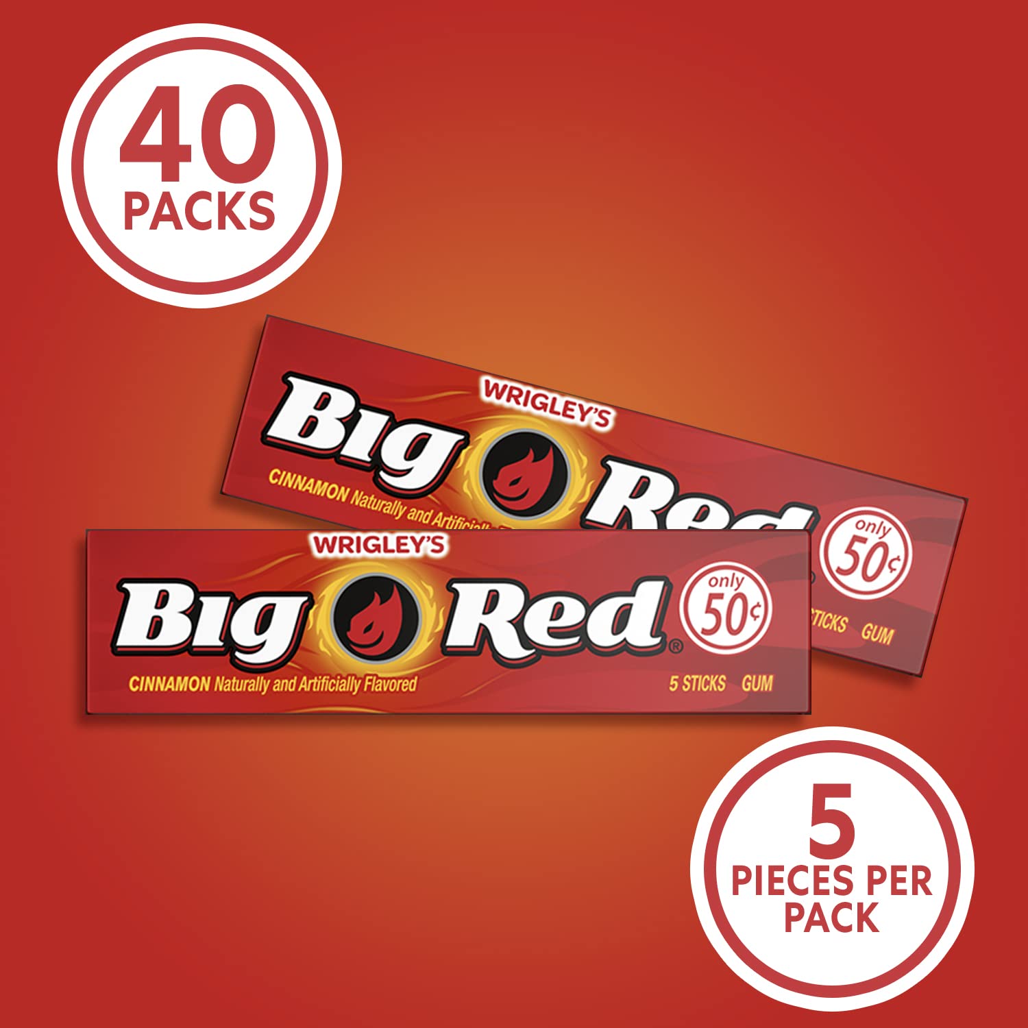 BIG RED breath-freshening gum for quick confidence on the go