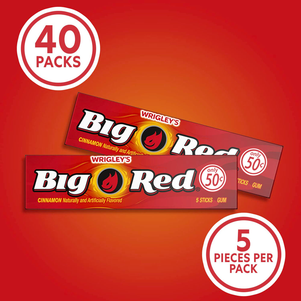 BIG RED breath-freshening gum for quick confidence on the go