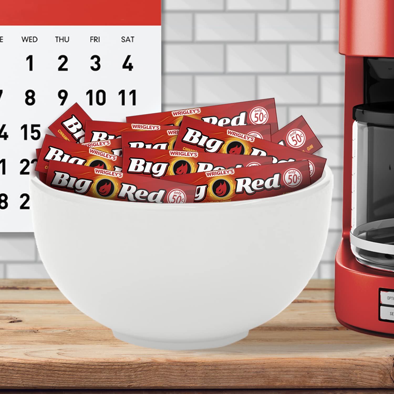 BIG RED Halloween trick-or-treat gum with a bold cinnamon bite