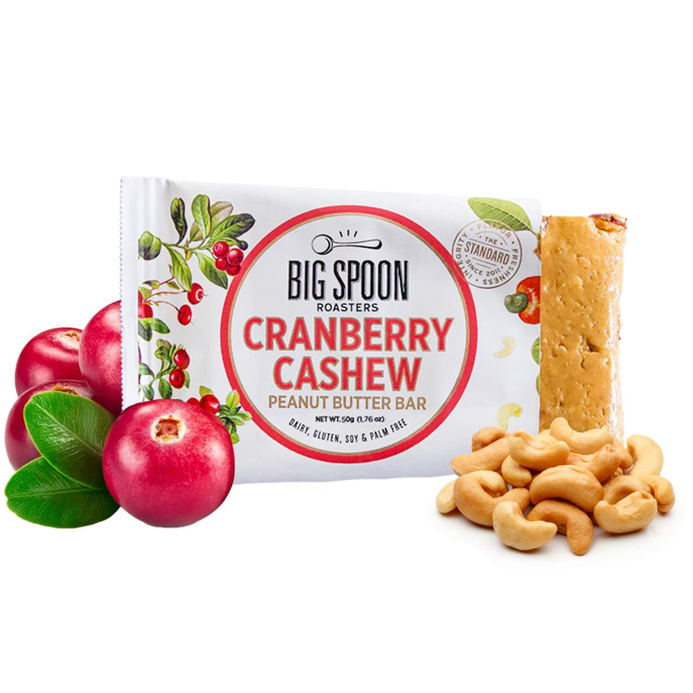 Big Spoon Roasters Nut Butter Bars ingredients tray, wholesome components