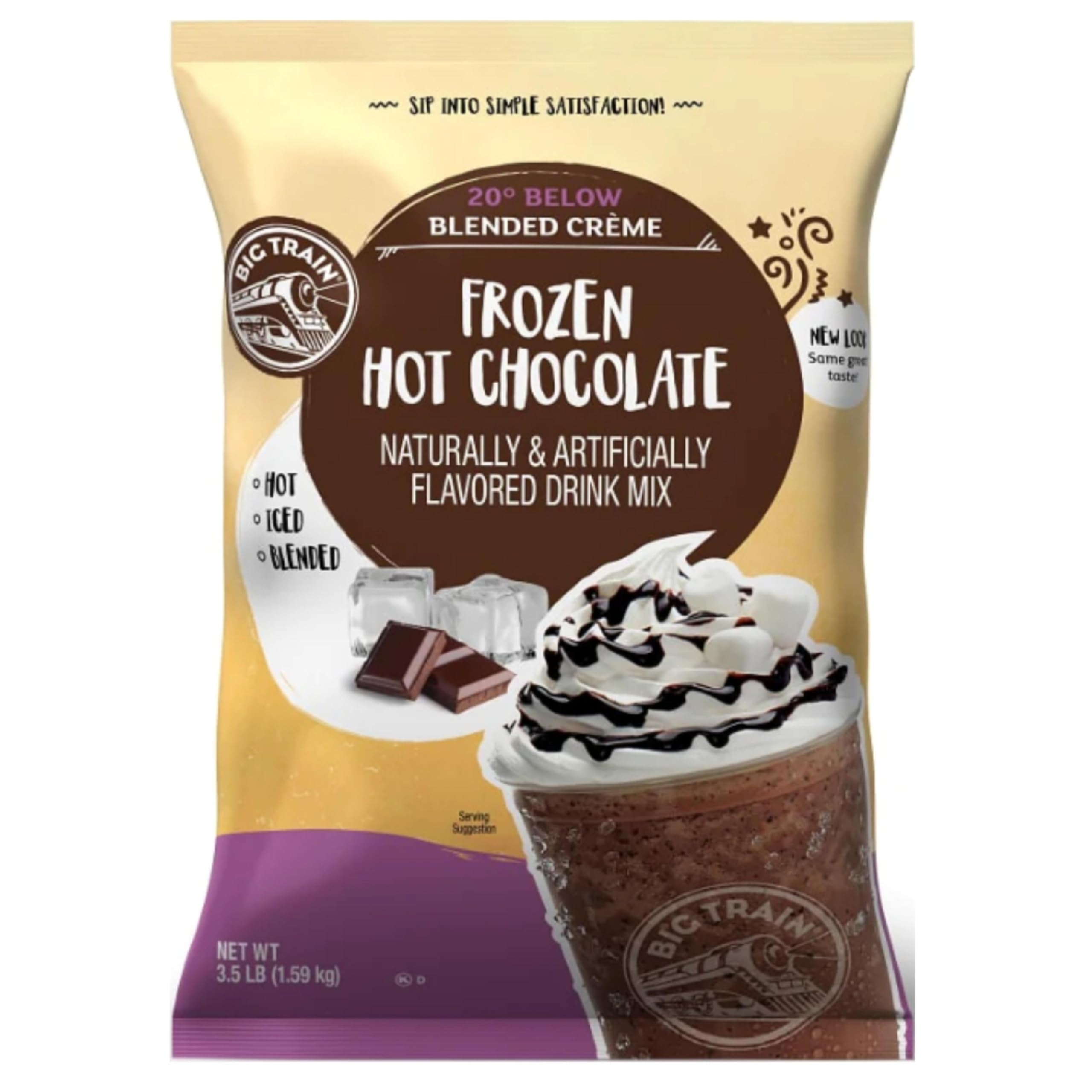 Big Train 20 Below frozen hot chocolate mix bag for quick at-home indulgence