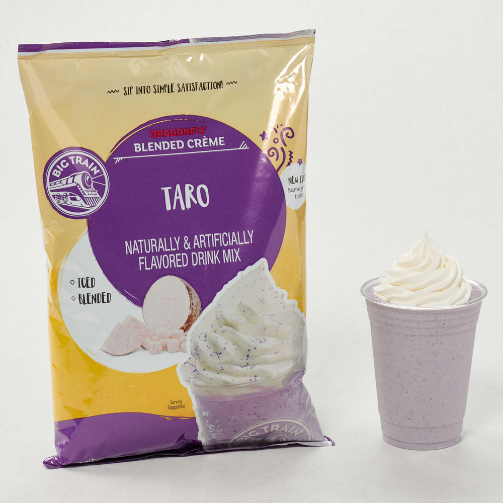 Big Train Dragonfly Taro Blended Creme froth-milk dish enhances home coffee routines.