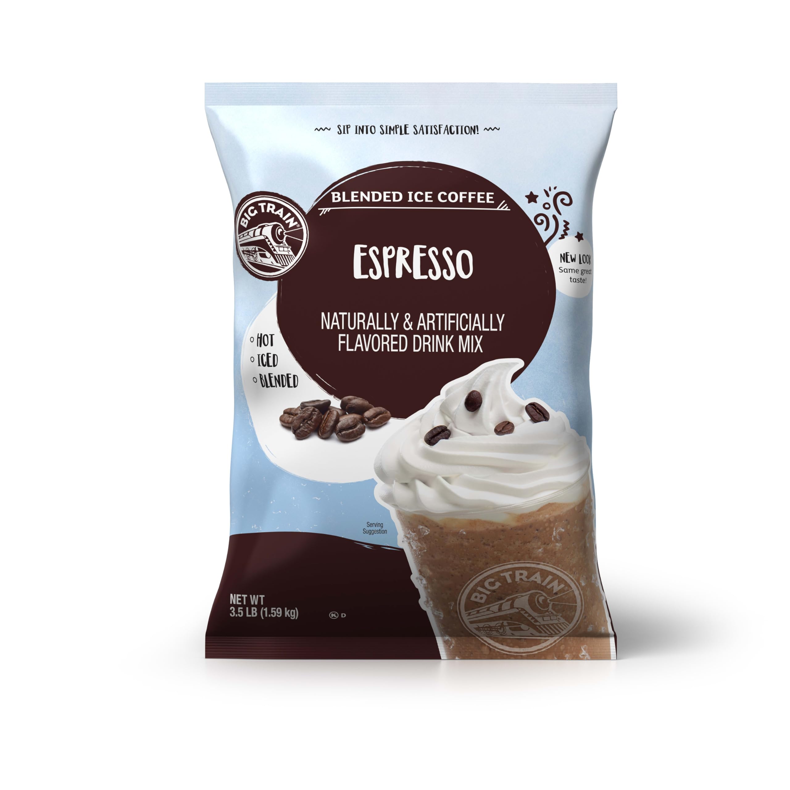 Big Train Espresso Blended Ice Coffee Mix bottle for quick at-home espresso drinks