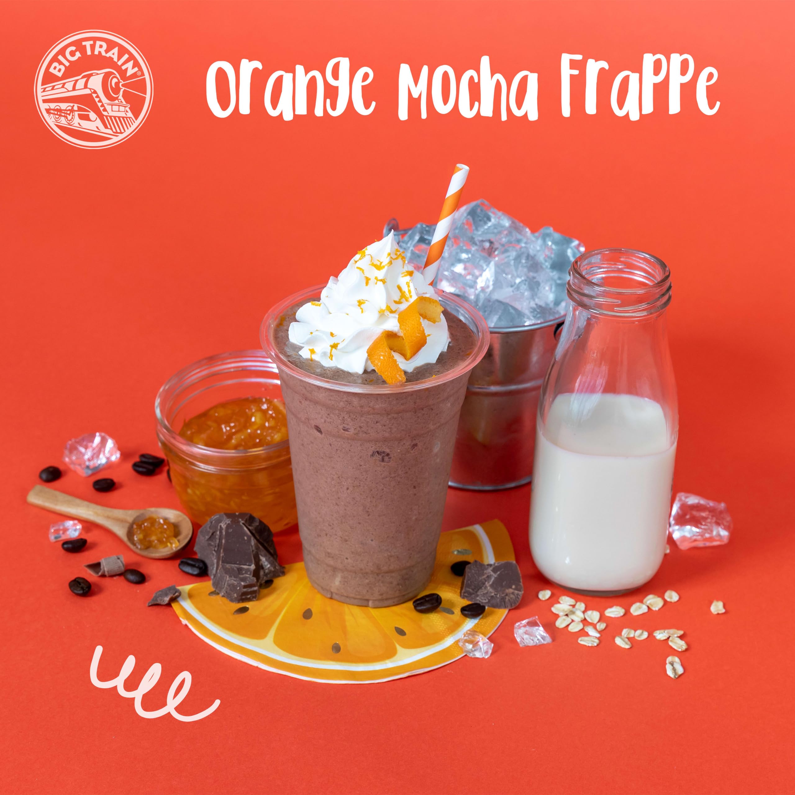 Big Train Mocha Blended Ice Coffee Mix cafe setup inspiration featuring this mix.