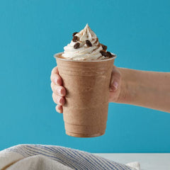 Big Train Mocha Blended Ice Coffee Mix scoop of powder ready to measure for quick treats.