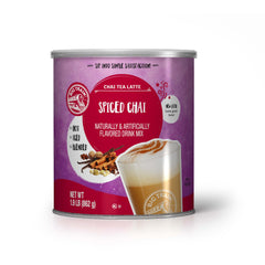 Big Train Spiced Chai Tea Latte Mix packaging shown as a convenient home solution.