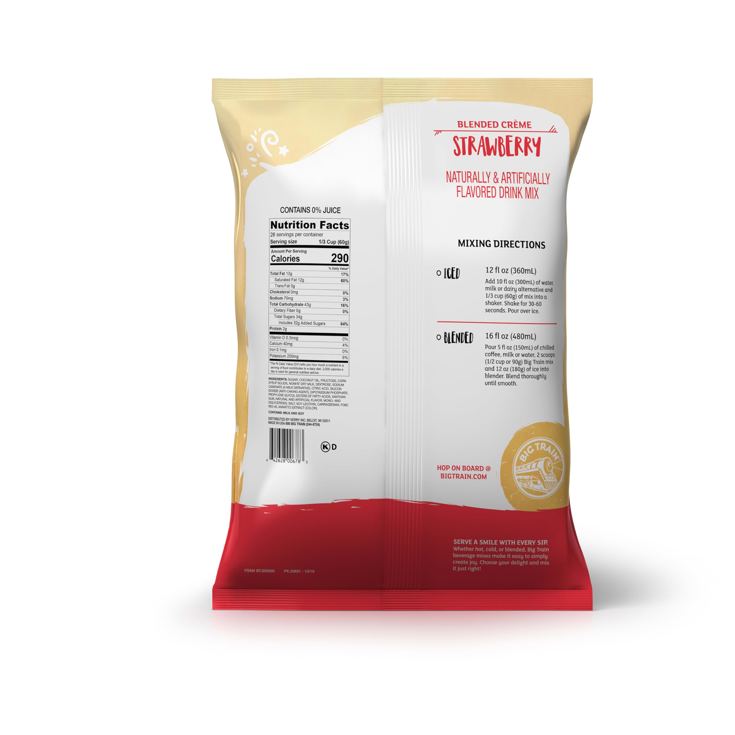 Hot cup of strawberry crème beverage showcasing versatile serving options.