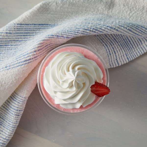 Frappé served over ice to emphasize refreshing, smooth consistency.