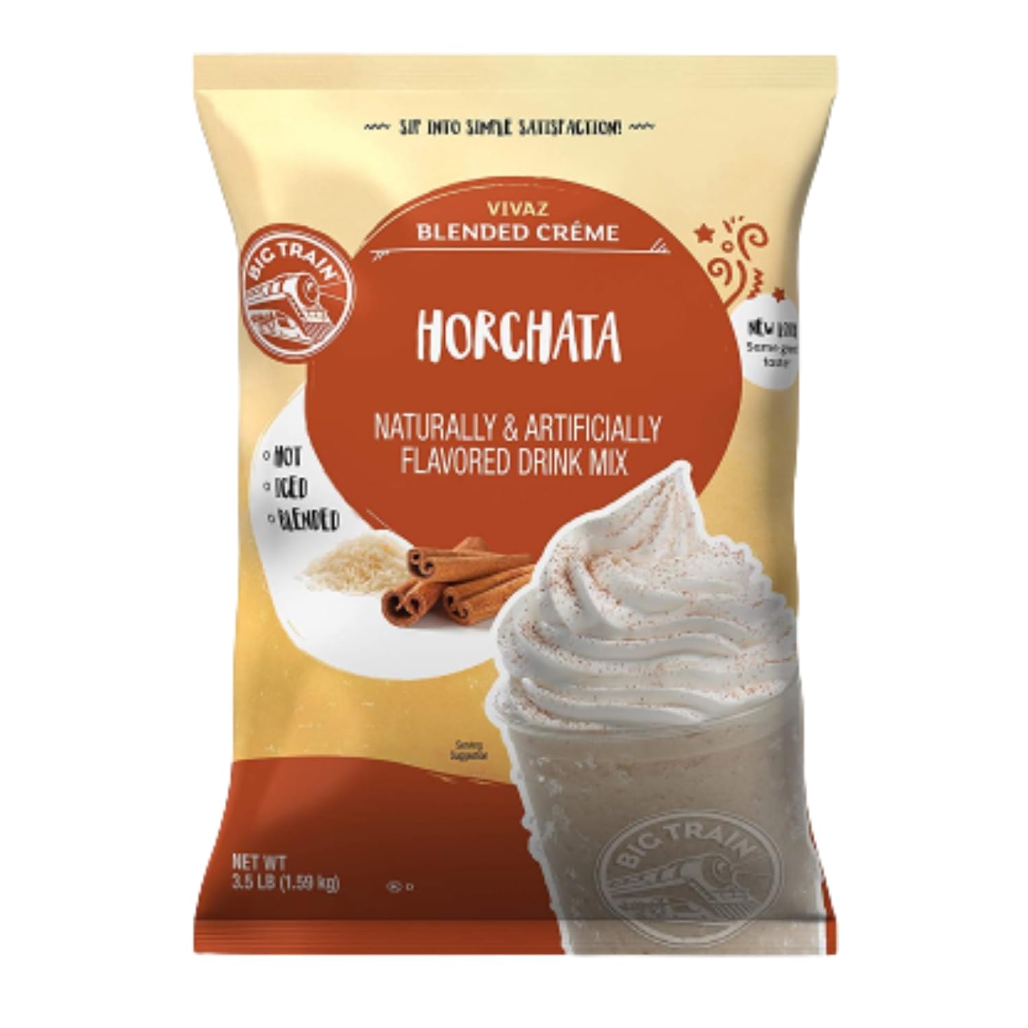 Big Train Vivaz Horchata mix package for quick at-home preparation.